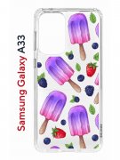 Чехол-накладка Samsung Galaxy A33 (630895) Kruche PRINT Ice Cream