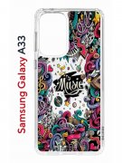 Чехол-накладка Samsung Galaxy A33 (630895) Kruche PRINT Music