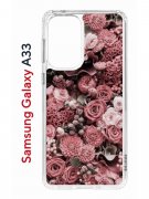 Чехол-накладка Samsung Galaxy A33 (630895) Kruche PRINT цветы