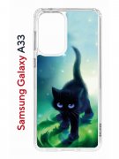 Чехол-накладка Samsung Galaxy A33 (630895) Kruche PRINT Черный кот