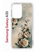 Чехол-накладка Samsung Galaxy A33 (630895) Kruche PRINT Белые розы