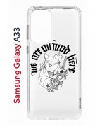 Чехол-накладка Samsung Galaxy A33 (630895) Kruche PRINT J-Cat