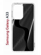Чехол-накладка Samsung Galaxy A33 (630895) Kruche PRINT Line black
