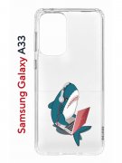 Чехол-накладка Samsung Galaxy A33 Kruche Print Акула