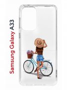 Чехол-накладка Samsung Galaxy A33 Kruche Print Велосипедная прогулка