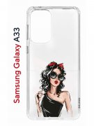 Чехол-накладка Samsung Galaxy A33 (630895) Kruche PRINT Фэшн леди