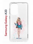 Чехол-накладка Samsung Galaxy A33 (630895) Kruche PRINT Fashion Girl