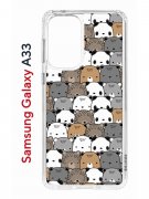 Чехол-накладка Samsung Galaxy A33 (630895) Kruche PRINT Медвежата