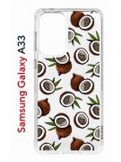 Чехол-накладка Samsung Galaxy A33 (630895) Kruche PRINT Кокосы
