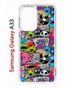 Чехол-накладка Samsung Galaxy A33 (630895) Kruche PRINT Monsters music