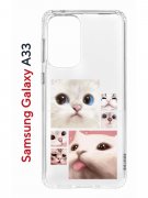 Чехол-накладка Samsung Galaxy A33 Kruche Print Коты