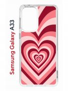 Чехол-накладка Samsung Galaxy A33 Kruche Print Сердце