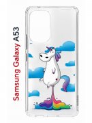 Чехол-накладка Samsung Galaxy A53 5G (630894) Kruche PRINT Flying Unicorn