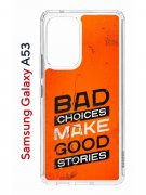 Чехол-накладка Samsung Galaxy A53 5G (630894) Kruche PRINT Good stories