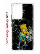 Чехол-накладка Samsung Galaxy A53 5G Kruche Print Барт Симпсон