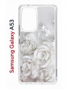 Чехол-накладка Samsung Galaxy A53 5G (630894) Kruche PRINT White roses