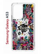 Чехол-накладка Samsung Galaxy A53 5G (630894) Kruche PRINT Music