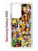 Чехол-накладка Samsung Galaxy A53 5G Kruche Print Симпсоны