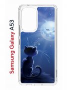 Чехол-накладка Samsung Galaxy A53 5G (630894) Kruche PRINT Лунный кот