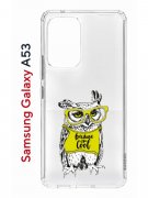 Чехол-накладка Samsung Galaxy A53 5G (630894) Kruche PRINT Сова в очках