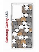 Чехол-накладка Samsung Galaxy A53 5G (630894) Kruche PRINT Медвежата