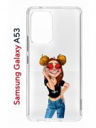 Чехол-накладка Samsung Galaxy A53 5G (630894) Kruche PRINT Smiling