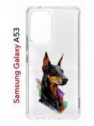 Чехол-накладка Samsung Galaxy A53 5G (630894) Kruche PRINT Доберман