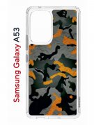 Чехол-накладка Samsung Galaxy A53 5G (630894) Kruche PRINT Камуфляж
