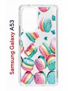 Чехол-накладка Samsung Galaxy A53 5G (630894) Kruche PRINT Макарон
