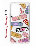 Чехол-накладка Samsung Galaxy A53 5G (630894) Kruche PRINT Милые пластыри