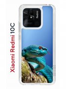 Чехол-накладка Xiaomi Redmi 10C (623779) Kruche PRINT Змея