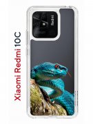 Чехол-накладка Xiaomi Redmi 10C (623779) Kruche PRINT Змея