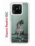 Чехол-накладка Xiaomi Redmi 10C (623779) Kruche PRINT Tiger