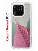 Чехол-накладка Xiaomi Redmi 10C (623779) Kruche PRINT Pink and white