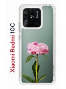 Чехол-накладка Xiaomi Redmi 10C (623779) Kruche PRINT Пион