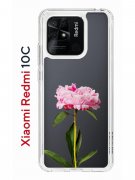 Чехол-накладка Xiaomi Redmi 10C (623779) Kruche PRINT Пион