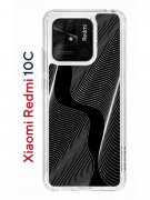 Чехол-накладка Xiaomi Redmi 10C (623779) Kruche PRINT Line black