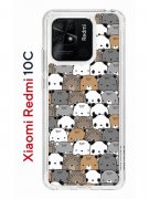 Чехол-накладка Xiaomi Redmi 10C (623779) Kruche PRINT Медвежата