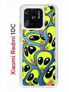 Чехол-накладка Xiaomi Redmi 10C (623779) Kruche PRINT Инопланетянин