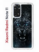 Чехол-накладка Xiaomi Redmi Note 11/Note 11S Kruche Print Дикий леопард