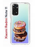Чехол-накладка Xiaomi Redmi Note 11  (623778) Kruche PRINT Donuts