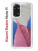 Чехол-накладка Xiaomi Redmi Note 11  (623778) Kruche PRINT Pink and white