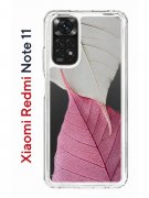 Чехол-накладка Xiaomi Redmi Note 11  (623778) Kruche PRINT Pink and white