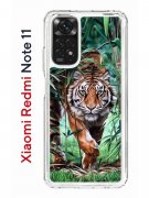 Чехол-накладка Xiaomi Redmi Note 11/Note 11S Kruche Print Крадущийся тигр