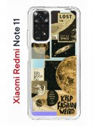 Чехол-накладка Xiaomi Redmi Note 11/Note 11S Kruche Print Стикеры Космос
