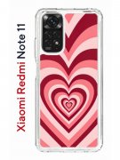 Чехол-накладка Xiaomi Redmi Note 11/Note 11S Kruche Print Сердце