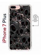 Чехол-накладка Apple iPhone 7 Plus (626141) Kruche PRINT Skull gray