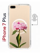 Чехол-накладка iPhone 7 Plus/8 Plus Kruche Magnet Print Пион