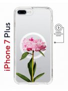 Чехол-накладка iPhone 7 Plus/8 Plus Kruche Magnet Print Пион