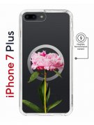 Чехол-накладка iPhone 7 Plus/8 Plus Kruche Magnet Print Пион